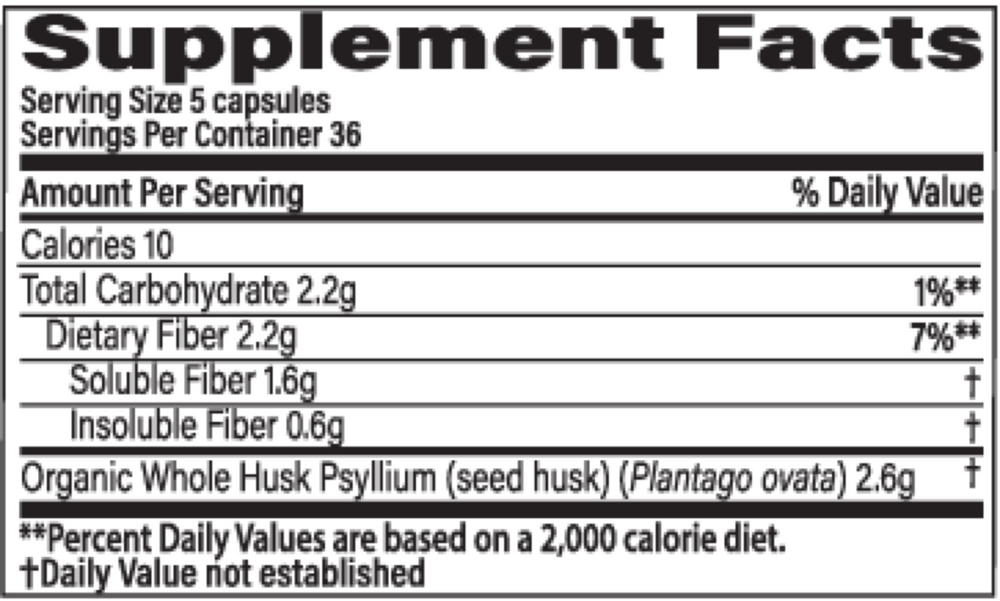 Psyllium Whole Husk Fiber /(Capsule)