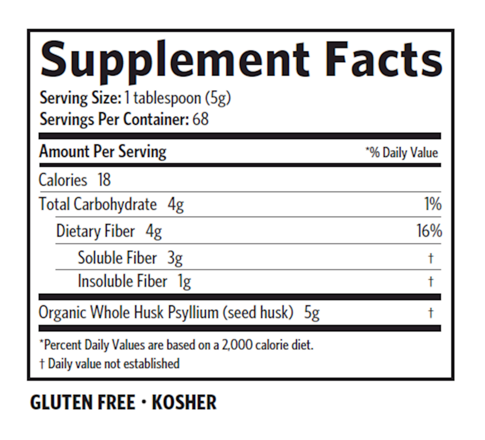 Organic Whole Husk Psyllium